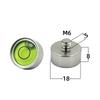 Small Bullseye Spirit Level Nivel Bubble Bead with Screw M6 M10 1/4 3/8 Inch Leveling Tool With Nail Dia 13mm 15mm 18mm1PCS