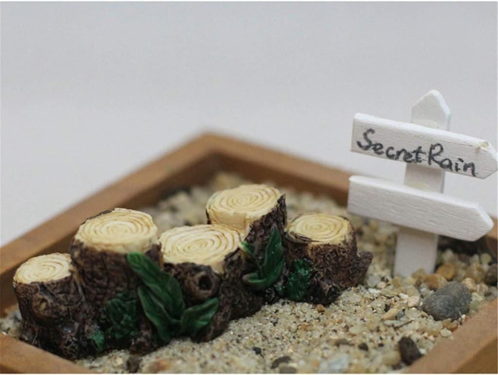 3 Pieces Moss Micro Landscaping Decor Tree Stump Bridge Fairy Garden Figurines Miniature Ornaments House Terrarium Kit Dollhouse Supplies Durable and