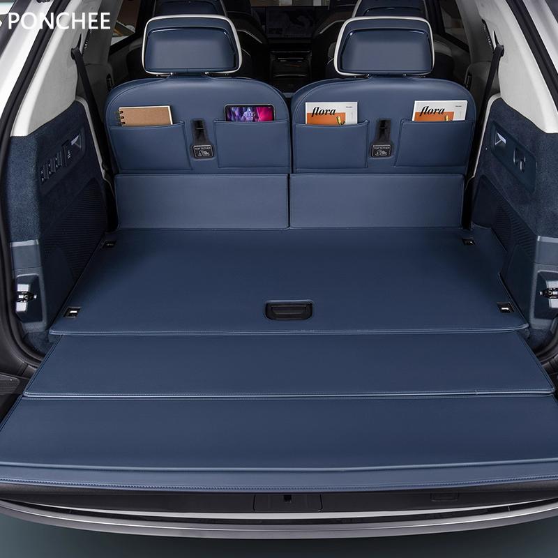 For ZEEKR 9X 2025-2026 Trunk Mat Three-row Seat Backrest Cushions Leather Dirt-resistant Automobile Modification Supplies