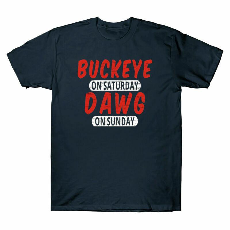 On Unisexs On Gift Short Dawg Sunday Cotton Saturday TShirt Funny Sleeve Buckeye