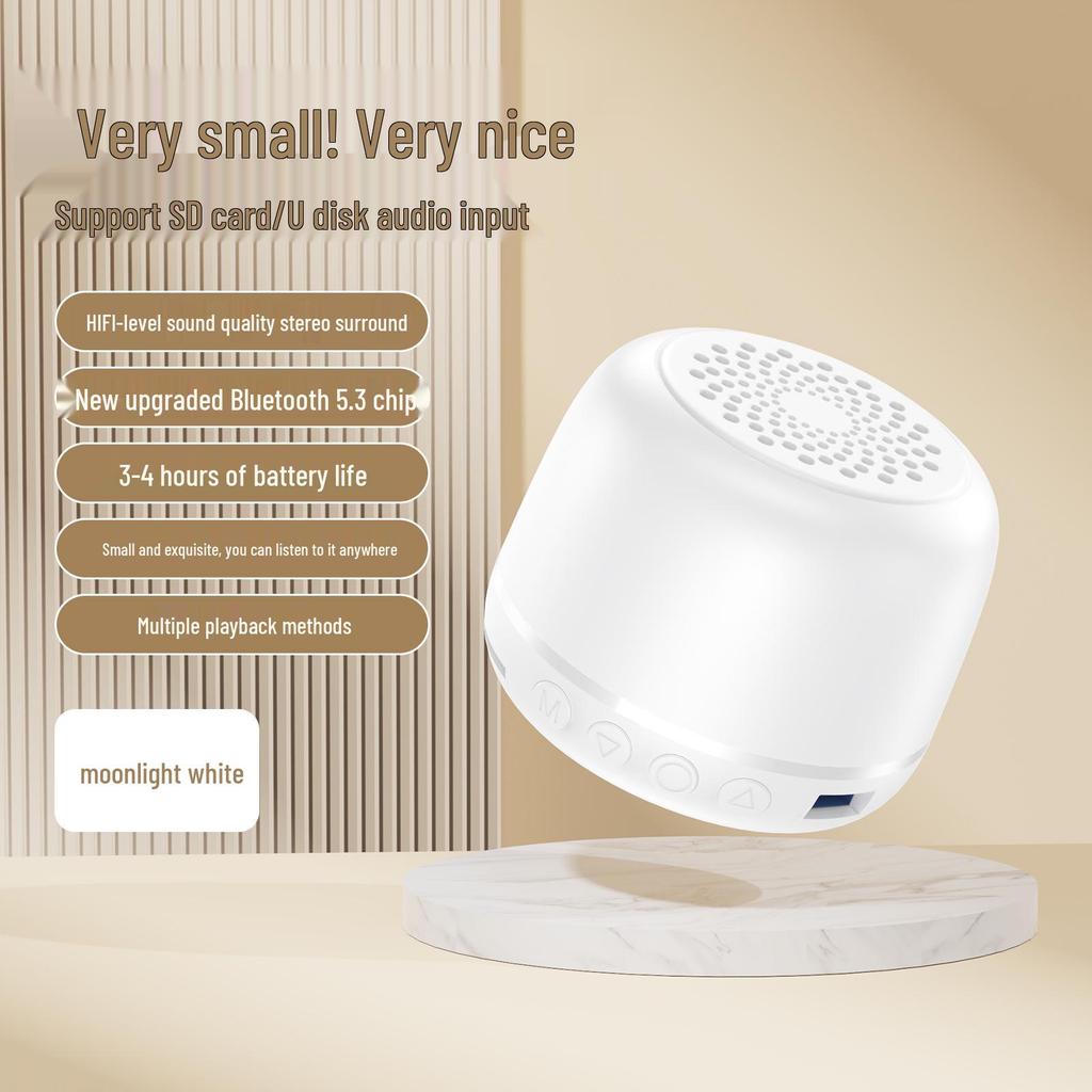Retro bezdrátový Bluetooth reproduktor s USB a slotem pro kartu – přenosný venkovní mini mini pro notebook a domácí karaoke.