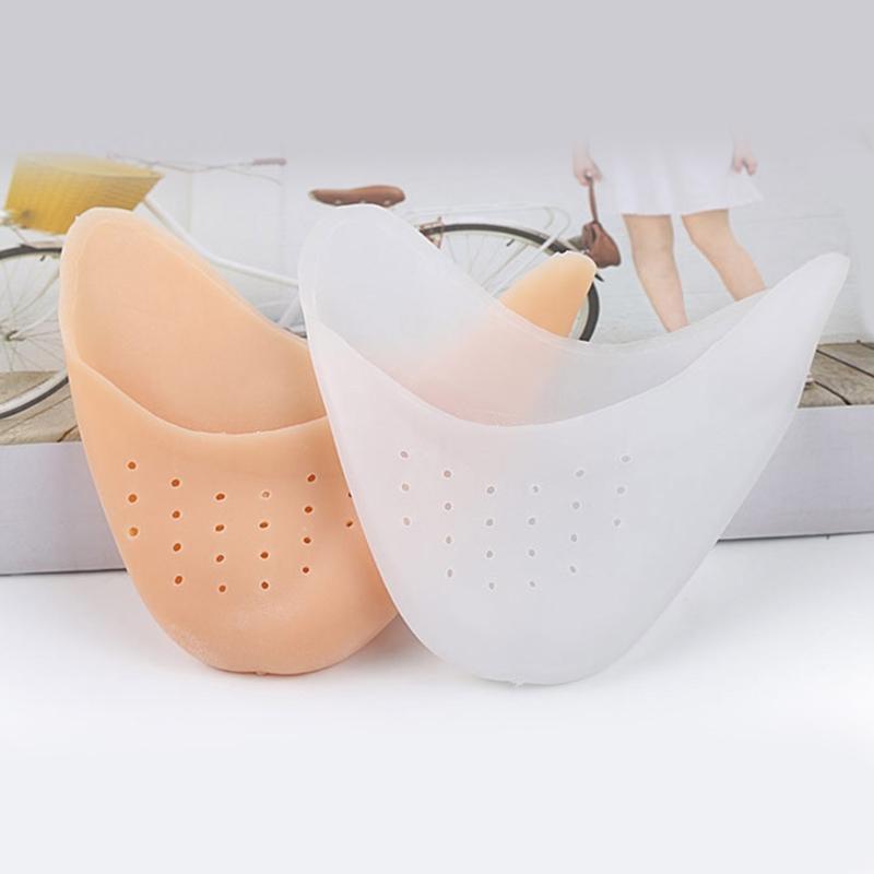 Ballet Pointe Toe Pad Gel Toe Protectors with Hole for Women Soft Silicone Gel Toe Pouches Ballet Toe Covers Toe Caps