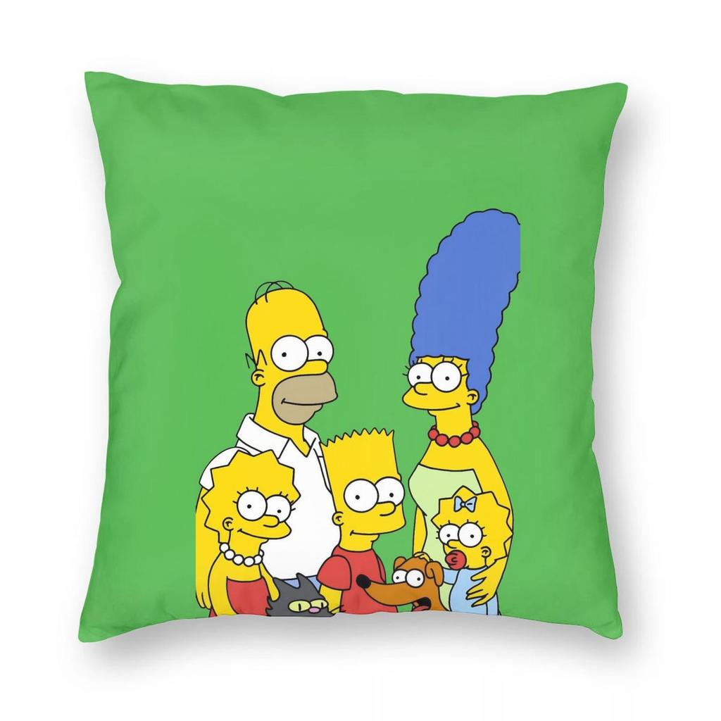 The Simpsons Cartoon Pillowcase Soft Polyester Cushion Cover Decorative Pillow Case Cover Home Zippered