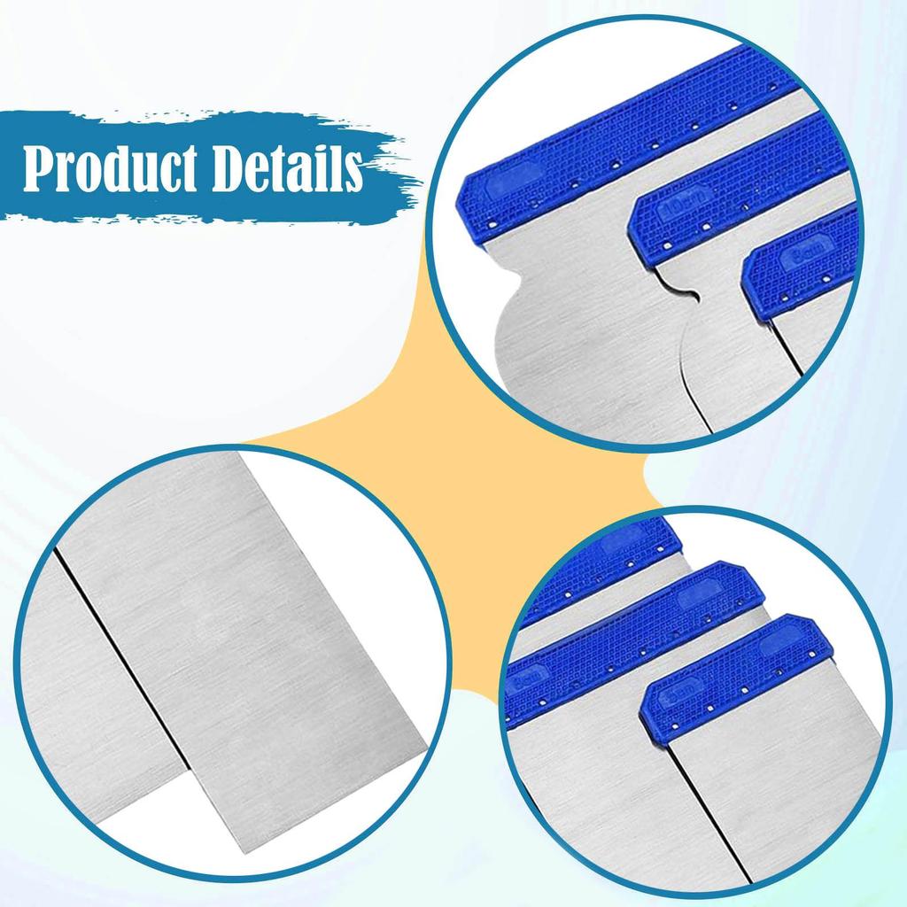 4 Pieces Auto Body Filler Spreader Edge Squeegee Decal Film Scrape for DIY