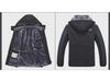 Men's Plus Size Winter Waterproof Windproof Mountaineering Jacket with Velvet Lining