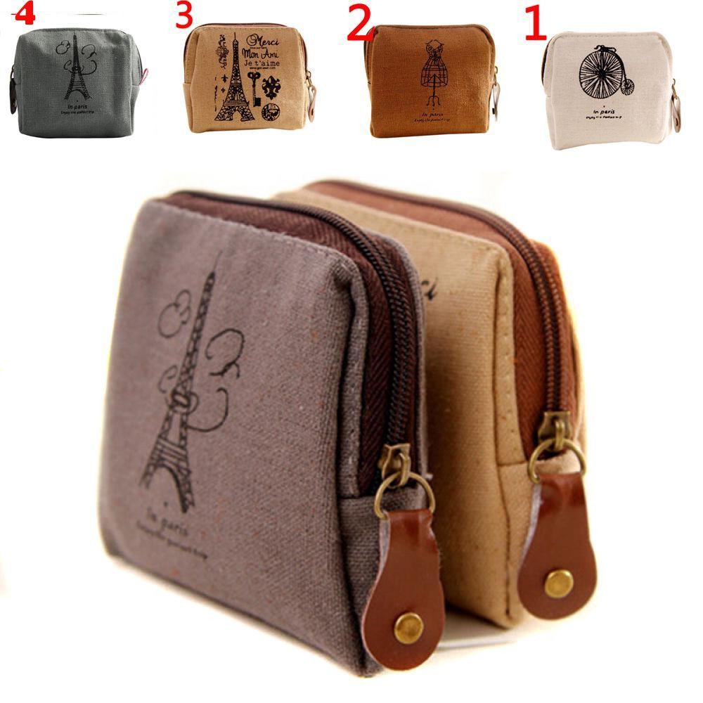 Retro Classic Canvas Purse Zip Wallet Small Coin Bag Case Pouch Holder Mini Gift