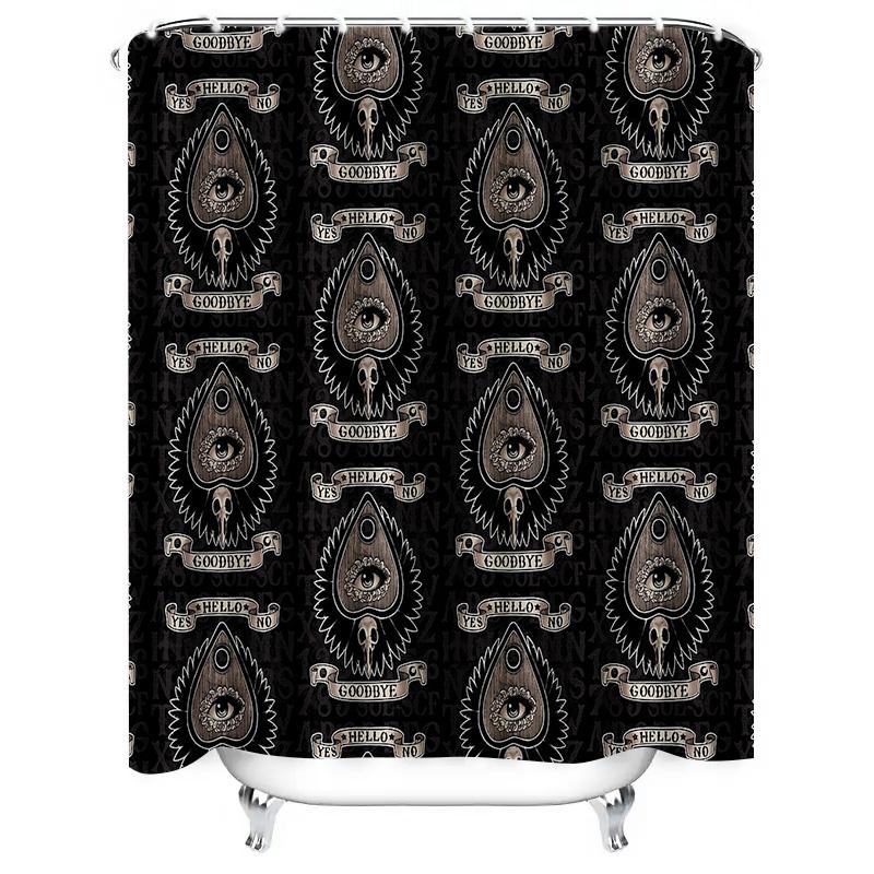 Gothic Horror Shower Curtain Spooky Witchy Macabre Halloween Decor Room Dark Aesthetic Tapestry Paranormal Occult Home Bathroom