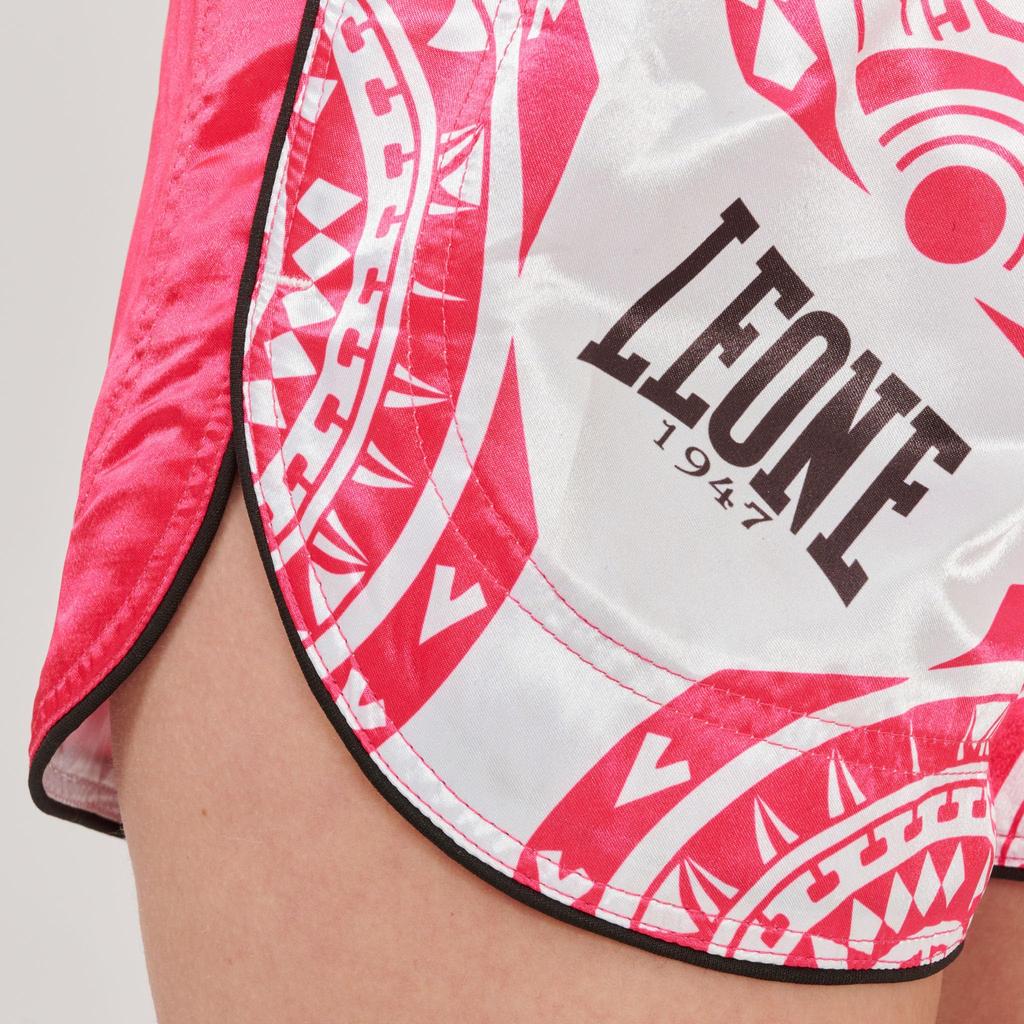 Leone1947 HAKA W Muay Thai Kickboxing Women's Shorts, White/Pink