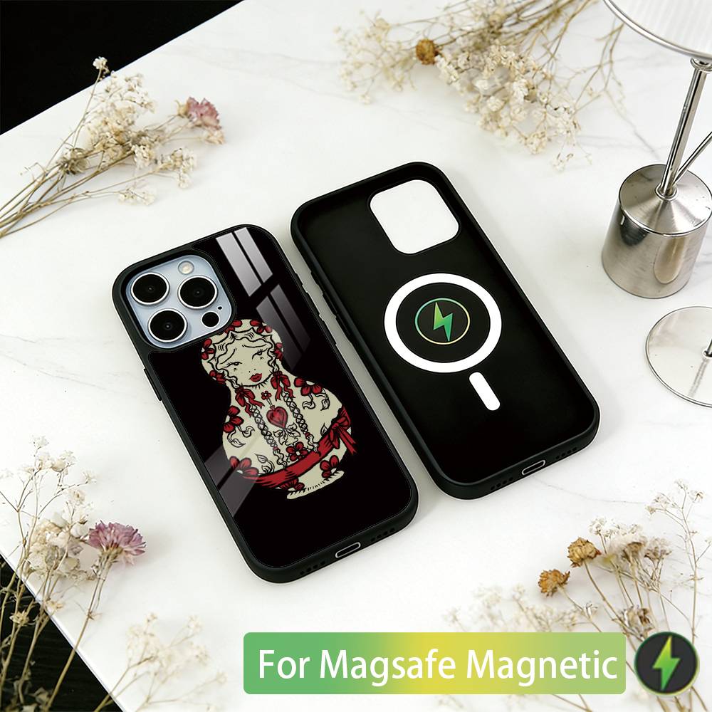 Russian Dolls Matryoshka Phone Case For iPhone17,16,15,14,13,12,11 Plus,Pro Magnetic For Magsafe Wireless Charging