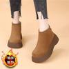 Fleece Chimney Chelsea Short Boots Tide Matte Thick-soled Big Head Thick-soled Muffin Martin Boots Women's 2025 New Autumn and Winter