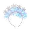Sweet Christmas Live Broadcast Hairband Women Students Photoshoots Hairband Snowflake Shape Headbands White Color