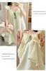 Women's Summer Sweet Princess Cotton Pajamas with Built-in Bra, Plus Size 220 Jin Long Camisole Nightgown