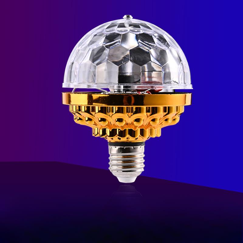 

6 Вт E27 красочный маленький магический шар вращающийся светодиодный сценический светильник для диджея дискотека окружающий свет only lamp