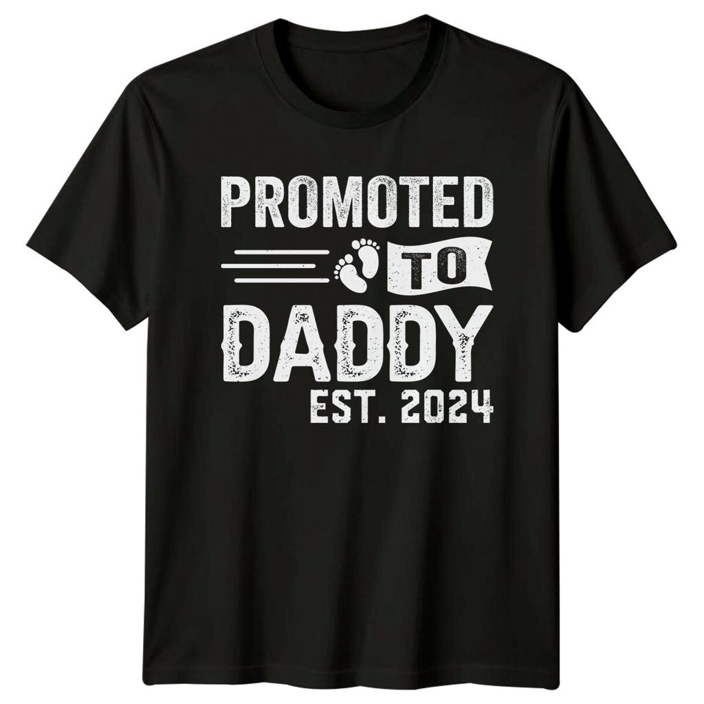 Promoted To Daddy Est 2024 TShirt New Dad Fathers Day Gift