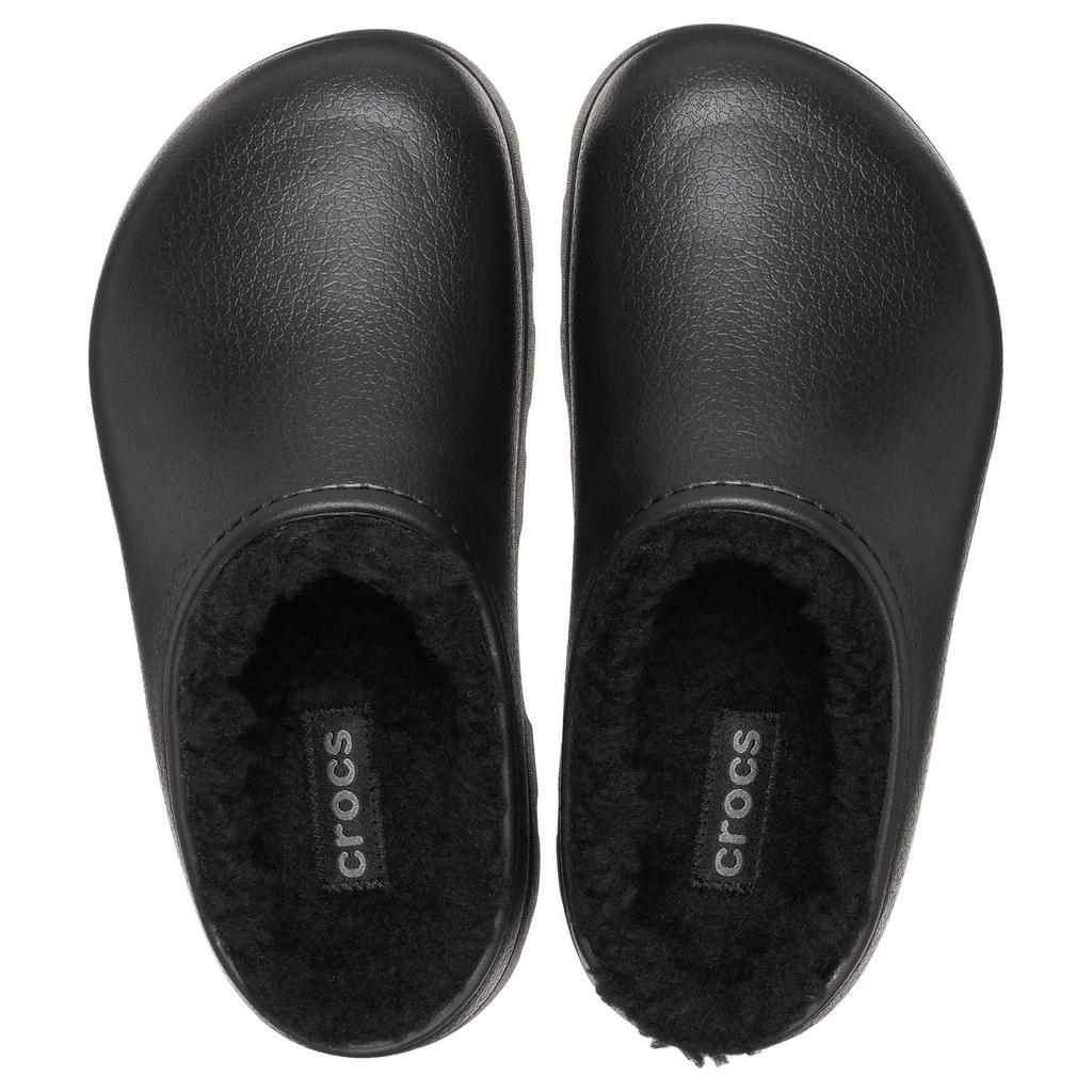 Crocs Dylan Lined Clog Comfortable Versatile Chef Shoes Anti-Wear Closed-Toe Slippers Unisex Clogs Black 210060-001