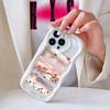Cartoon Pattern Cream Texture Casing Wavy Edge Soft Silicone Cover Phone Case for IPhone Samsung Huawei Honor Xiaomi Redmi Infinix Tecno