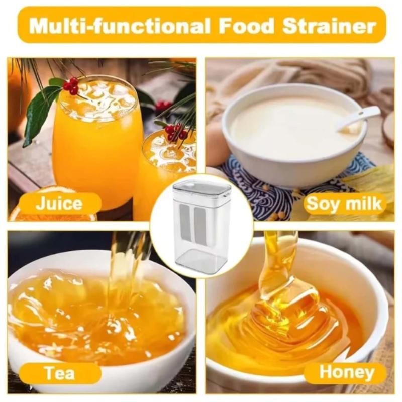 1100Ml Yogurt Filter Strainer Fine Mesh Transparent Box Homemade Screen Cheese Moisture Seperator Maker For Kitchen
