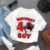 Marvel SpiderMan Summer Tshirt 19 Years Old Birthday Number Style Childrens Boy Girl Shortsleeved Party Shirt As A Gift Top