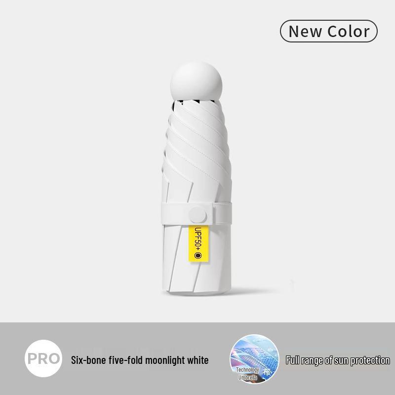 Mini Five-Fold UV Protection Sunscreen Umbrella: Portable and Dual-Use for Sun and Rain, Women's Sunshade Umbrella