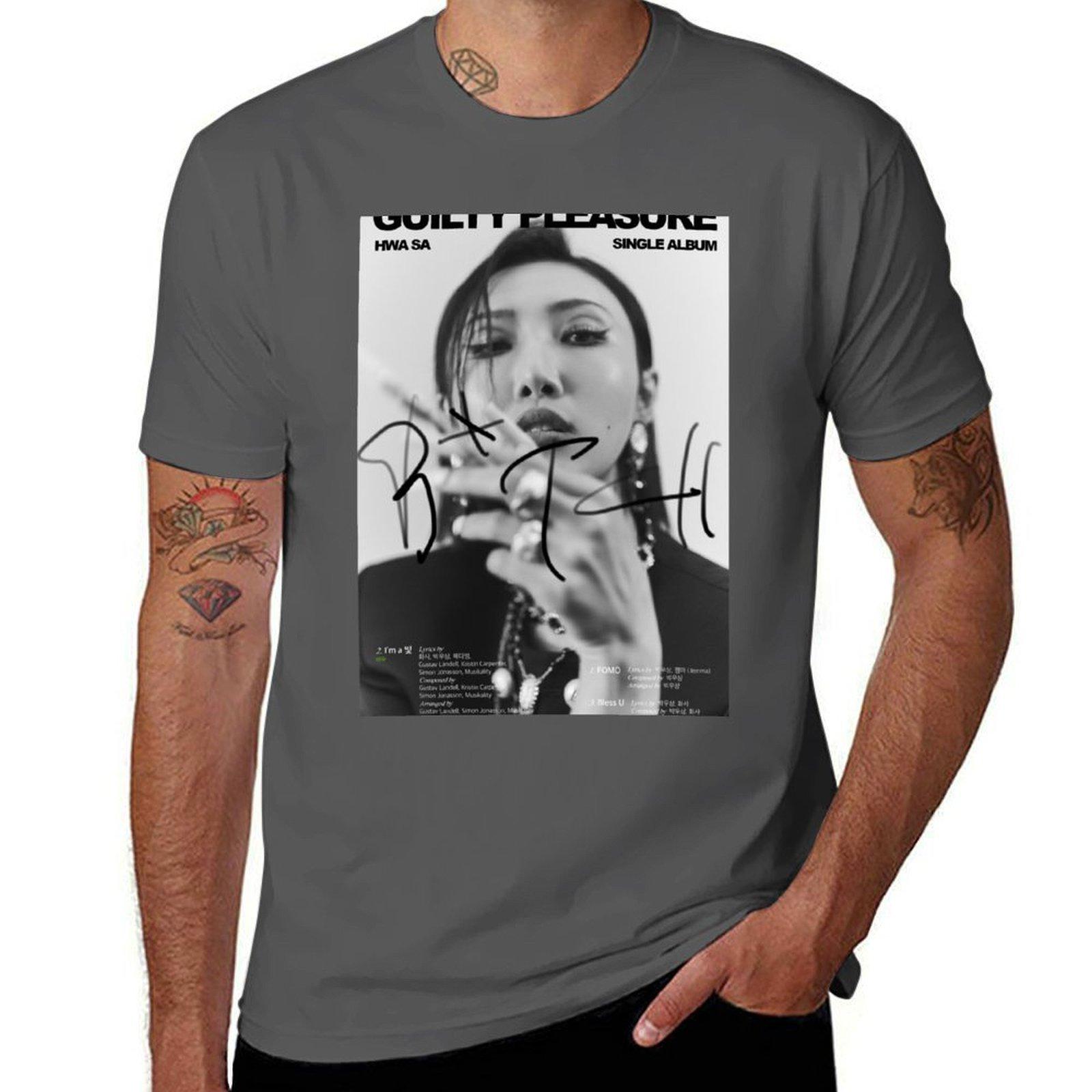

HWASA Guilty Pleasure T-Shirt t shirts for man pack cotton funny t shirts dark humor T-Shirt 4XL