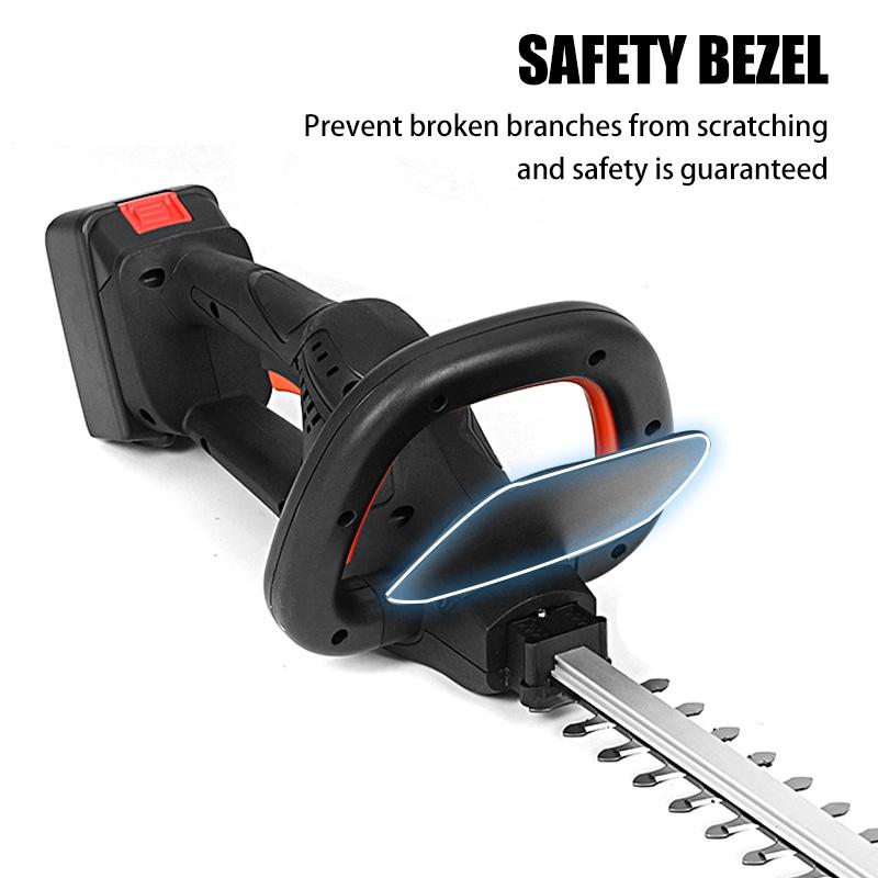 Brushless Cordless Electric Hedge Trimmer 1200w Dual Action Grass Trimmer Pruning Saw Garden Tools with 2PC 22900mah Battery