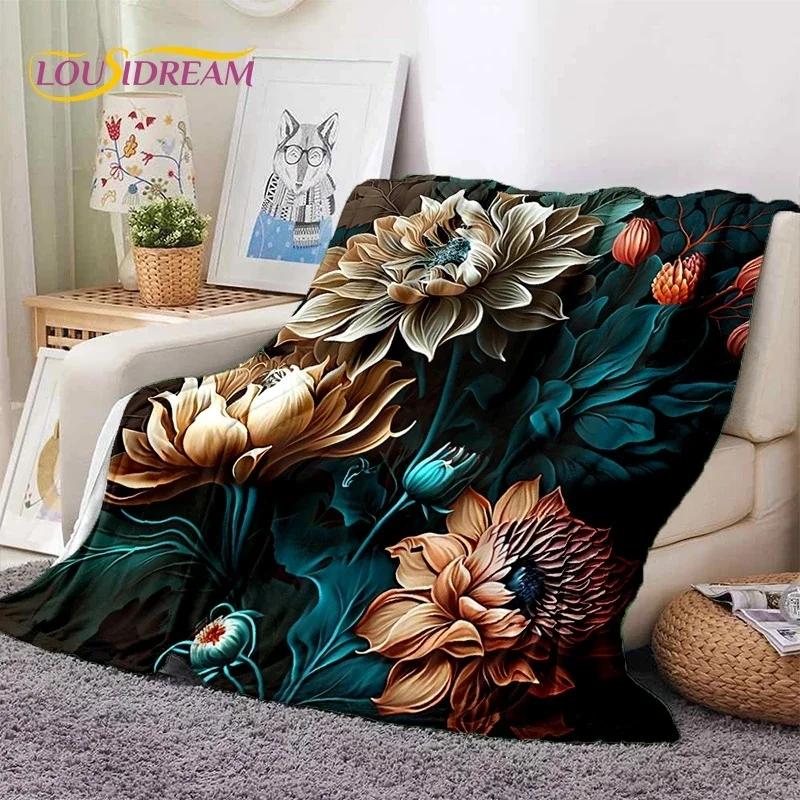 Dream Sun Flowers Nordic Daisy Yumuşak Battaniyeler, Sıcak Tut Atma Battaniyesi Piknik Yatakları Kanepe Ev Yatak Odası Hediyesi için Rahat Battaniye