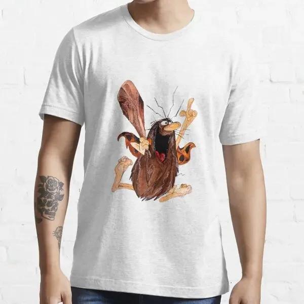 Funny Captain Caveman Cavey 1980s Cartoon Print Tops Men Clothing Ropa Hombre Camisetas Hanna Barbera Graphic TShirt Oversized