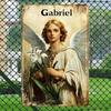 GabrielAngelArt Aluminum Angel Gabriel Yard Sign - Vintage Metal Wall Hanging, Multipurpose Garage/Cafe/Bar Decor