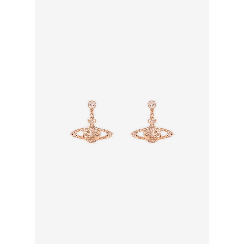 [Vivienne Westwood] Women's Mini Bath Relief Pink Gold Earrings 62020025 G120