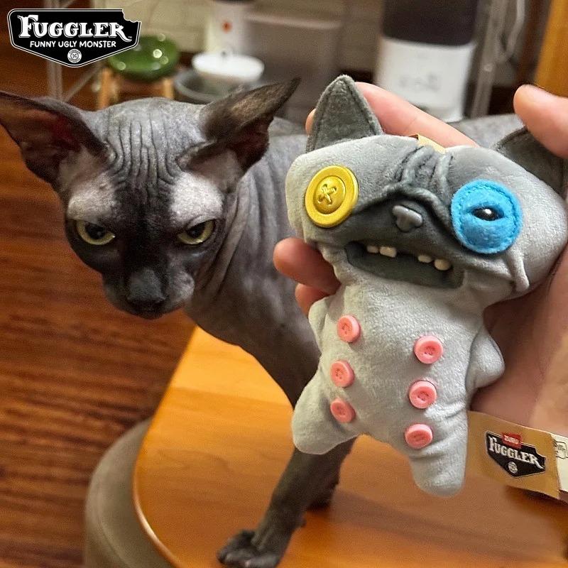 100% Original Fuggler Alley Cats Funny Ugly Tooth Monster Cute Keychain Bag Charm Collectible Plush Toy Backpack Decoration Doll
