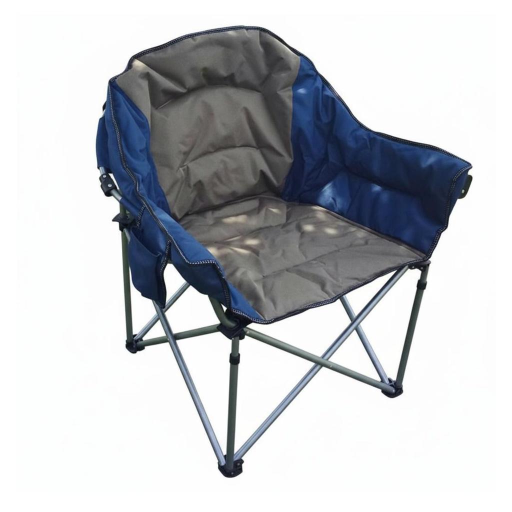 Portable Armchair With Beverage Holder Foldable Design Camp Seat Sturdy Frame Includes Carrying Bag For Beachon The Moveers