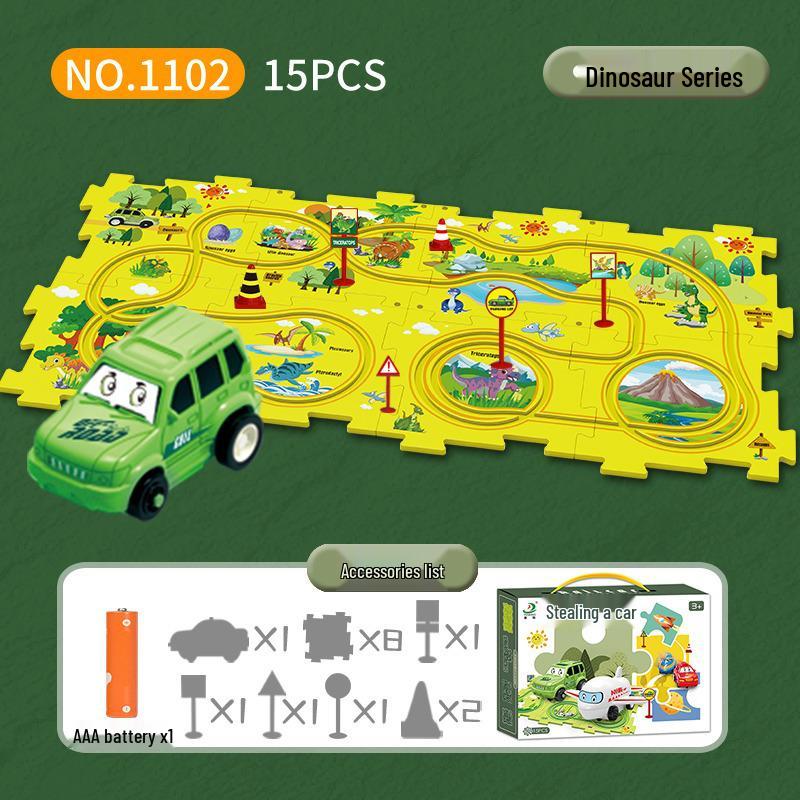 Hot-Selling DIY Electric Puzzle Car and City Map Toy for Children