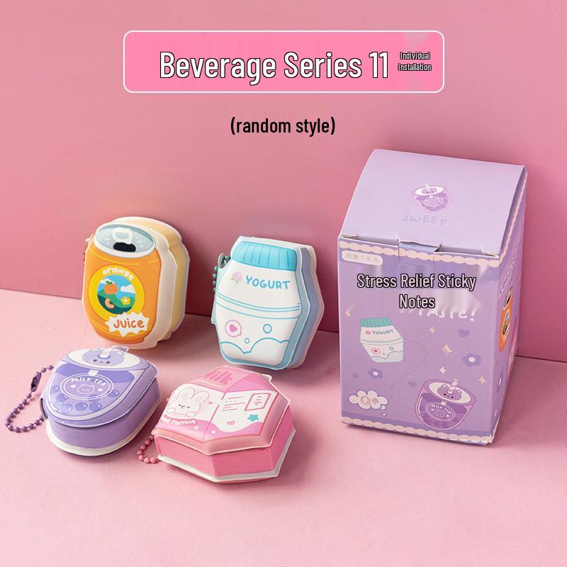 Mini Bean Decompression Sticky Notes: Cute Pocket-Size Pinch Memo Pad