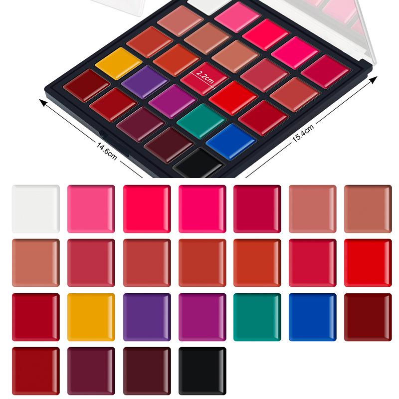 25-Color Matte Lipstick Palette: Waterproof & Moisturizing Lip Gloss Set