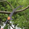 Manual Pole Saw, 7.3-27 Ft Extendable Tree Pruner, Sharp Steel Blade High Branches Trimming, Manual Branch Trimmer with Lightweight 8 Fiberglass