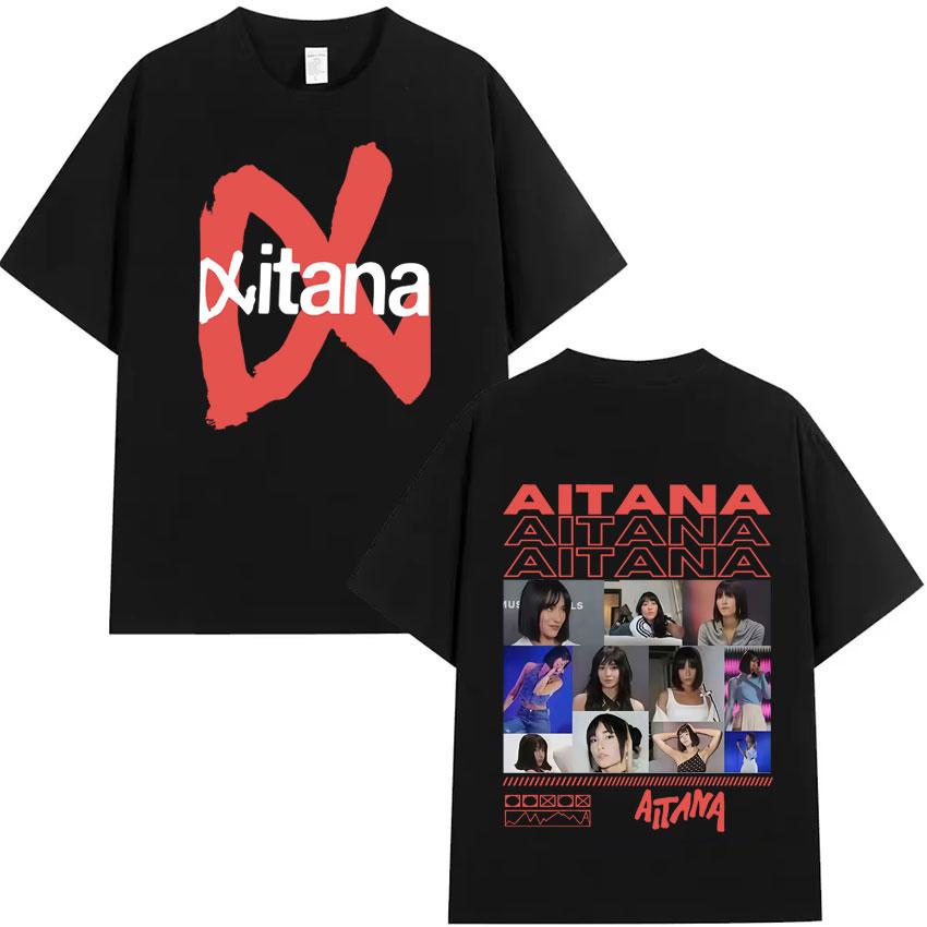 Summer Hot Sale Trendy 2025 Singer Aitana Ocana Tour Hippie T Shirts Cotton Tshirt Mens Y2K Casual Short Sleeves Tops Streetwear