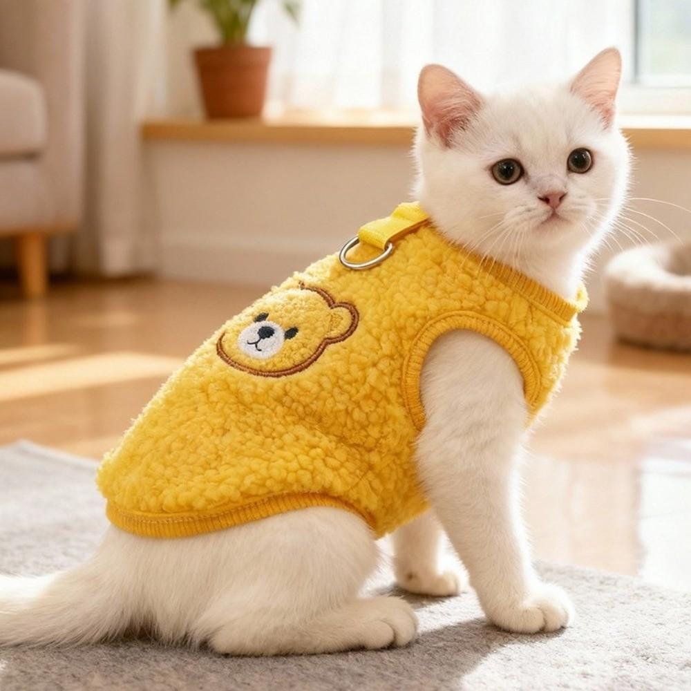 Warme Katze Ärmellose Weste Cartoon Hund Fleece Mantel Mode Welpen Jacke Wintersaison