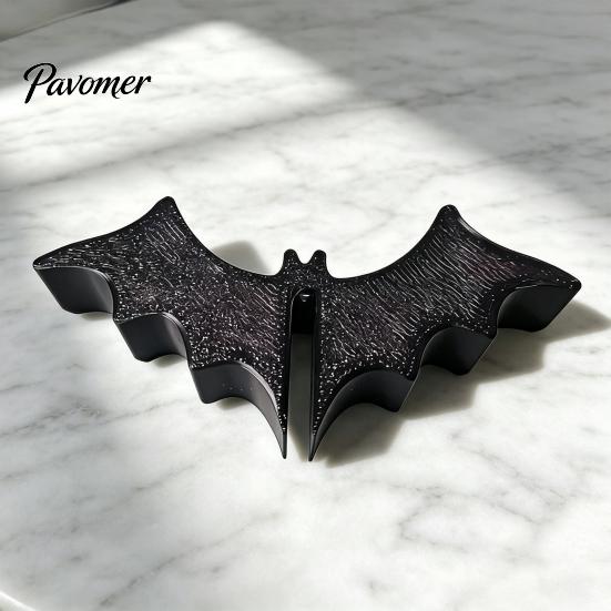 Gothic Bathroom Decor 3D Printed Bat Hook for Glass Shower Door, No Drill Snap Niche Decorative Hooks on Clip Hanger, Hanger Towel Loofah Punch