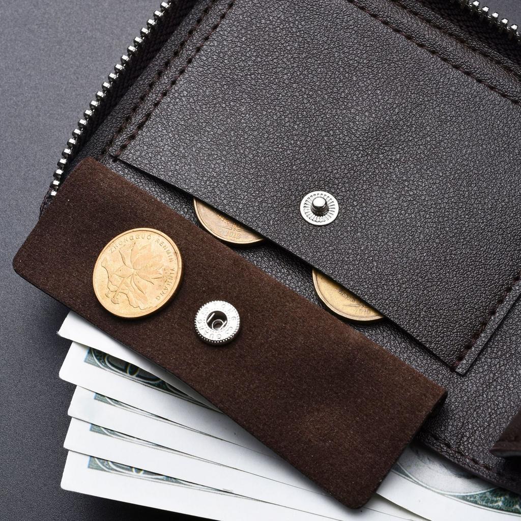Schoolbag hot-selling new men's wallet zipper retro short horizontal men's wallet men wholesale