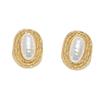 Ovales Gold Imitationsperlen Halsband Ohrringe Armband Ring Set Damenmode Übertriebene Accessoires Geschenk