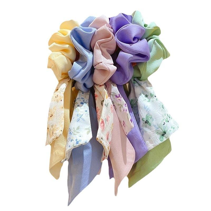 Floral Bow Hair Tie for Women Summer Hair Accessories Elegant Headband Hair Rope Stylish Hair Decor