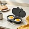 Efficient Egg Steaming Tool Dual Cavity Microwave Poacher with Lid And Handle, Food Grade Plastic Reusable Boiler Steamer, Oil-free Cooking
