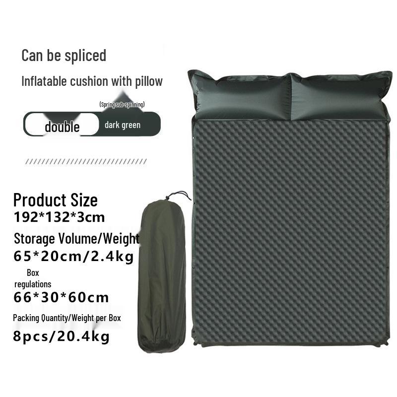 Double Camping Inflatable Mattress Pad for Tent or Home