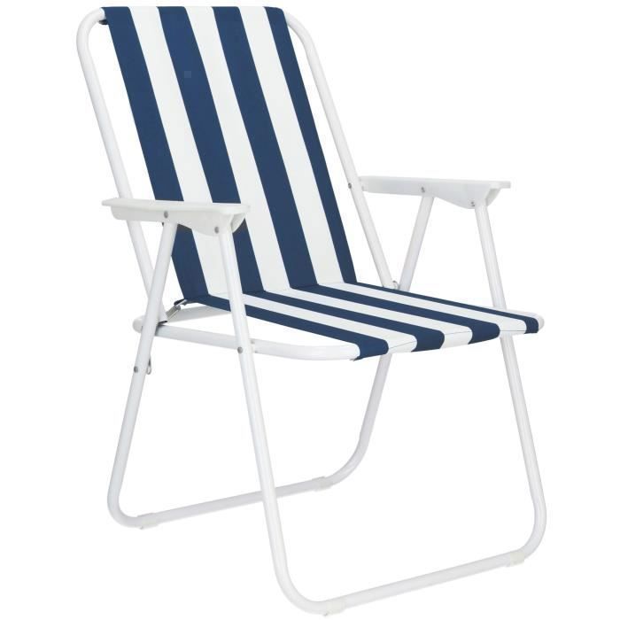 SPRINGOS® Folding Beach Camping Chair 52x59x80 Cm - Dark Blue