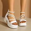 Street Style Summers Women Sandals Fashion Open Toe Ladies Platform Thick Heel Party Dress Sandalias