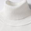 Autumn Winter Men Turtleneck Sweater Long Sleeve Solid Color Slim Fit Fleece Lining Thickened Knitting Tops Jumper
