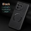 For OnePlus ACE 3 3V Fine Hole PU Cow Pattern Leather Outer Magnetic Ring Soft Edge Anti-Drop Anti-Fingerprint Phone Case