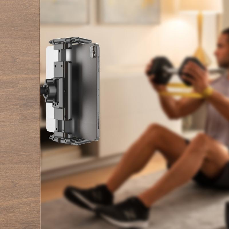 Adjustable Heavy Duty  Phone Tablet Bracket Rack Support For Wall 4.7-15 Inch Devices Secure Mounting Hardware Included