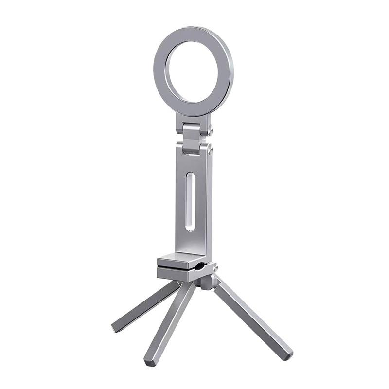 ABS Magnetic Foldable Phone Stand: Portable Desktop Tripod for Live Broadcast
