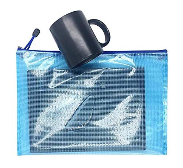 Zipper File Bags for A4 Sizes Mesh File Zipper Travel Storage B6, B5, B4, A6, A5, - Bags, Folders, Bags, Waterproof, Semi-Transparent